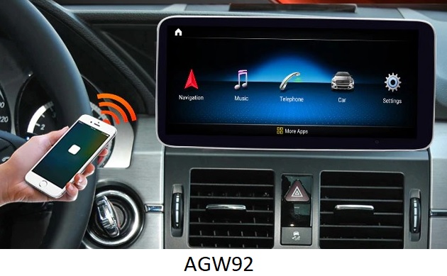 Autoradio AGW92 GPS Bluetooth USB SD pour MERCEDES GLK (processeur 2GHZ)