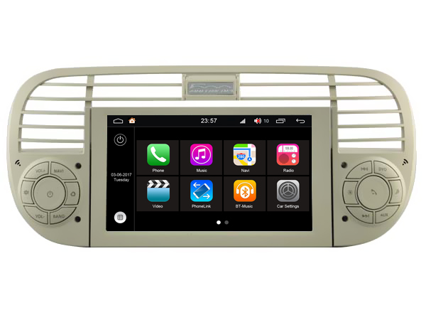 Autoradio AGW92 GPS WIFI Bluetooth USB SD pour FIAT 500 et ABARTH (processeur 2GHZ) avec camra offerte
