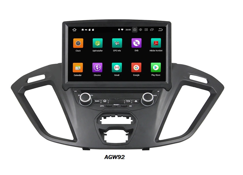 Autoradio AGW92 GPS DVD CD Bluetooth USB SD pour FORD Kuga Focus C-Max  Fiesta Fusion Galaxy Transit (noir processeur 1.5GHZ)