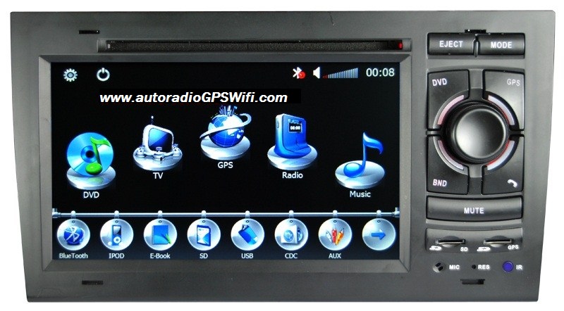 Autoradio AGW92 GPS DVD CD Bluetooth USB SD pour SEAT Exeo (processeur 1GHZ)