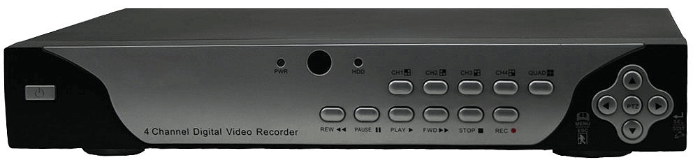 Enregistreur DVR AGW92 4 canaux H.264 avec port VGA (nouveau processeur)