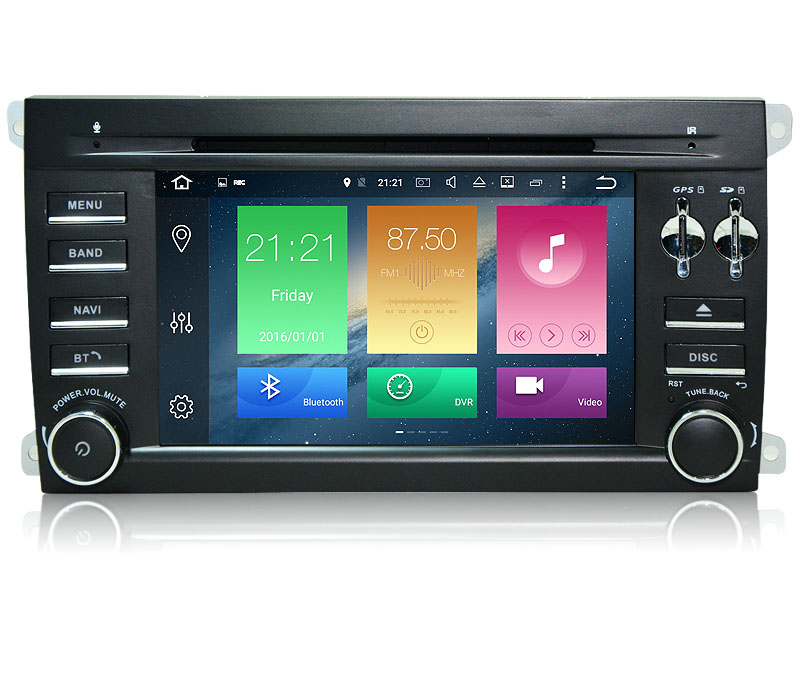 Autoradio AGW92 GPS WIFI DVD CD Bluetooth USB SD pour PORSCHE Cayenne avec amplificateur BOSE en fibre optique (processeur 2GHZ)