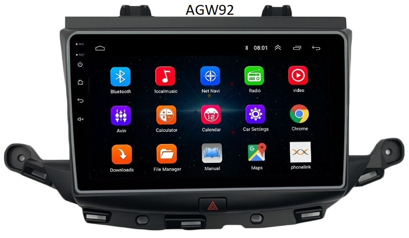 Autoradio AGW92 GPS WIFI Bluetooth USB SD 9 pouces pour OPEL Astra (processeur 2GHZ)