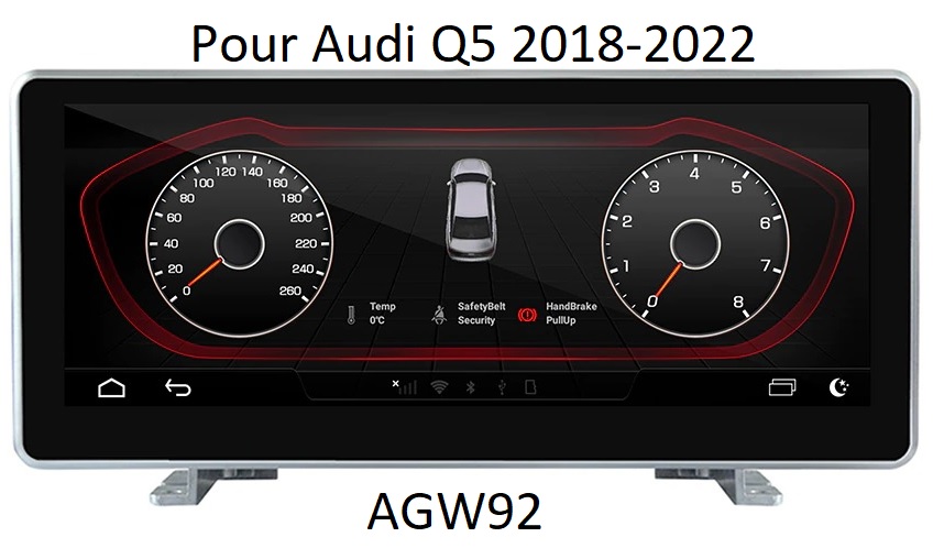 Autoradio AGW92 GPS WIFI Bluetooth USB SD 10 pouces pour AUDI Q5 & SQ5 (processeur 2GHZ)