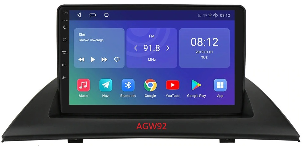 Autoradio AGW92 GPS WIFI Bluetooth USB SD 9 pouces pour BMW X3 E83 (processeur 2GHZ)