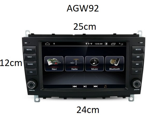 Autoradio AGW92 GPS WIFI Bluetooth USB SD 8 pouces pour MERCEDES CLS & CLK (processeur 2GHZ)