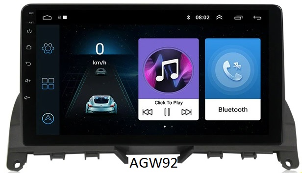Autoradio AGW92 GPS WIFI Bluetooth USB SD 9 pouces pour MERCEDES classe C (processeur 2GHZ)