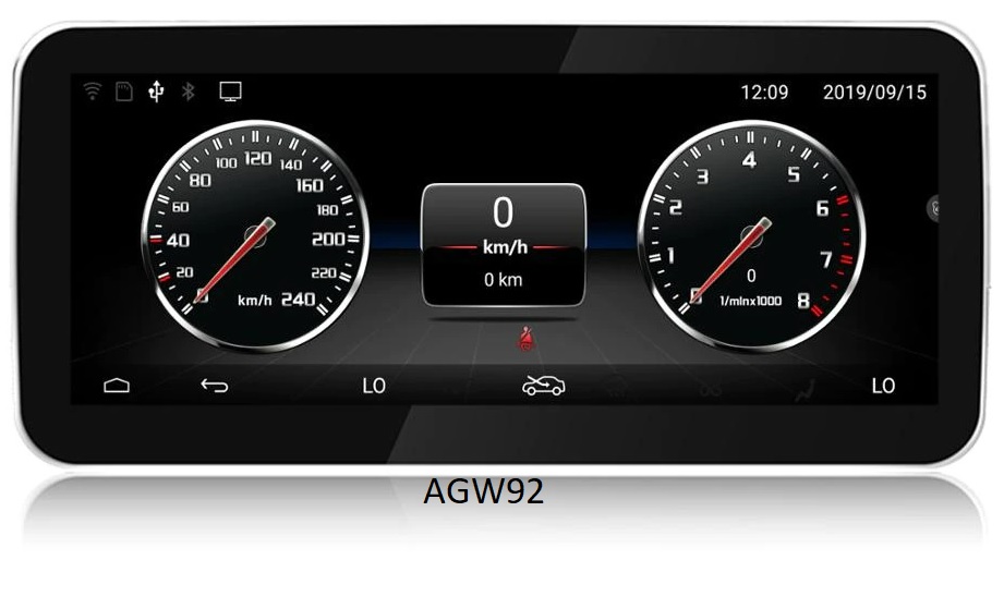 Autoradio AGW92 GPS WIFI Bluetooth USB SD 10 pouces pour MERCEDES classe C (processeur 2GHZ)
