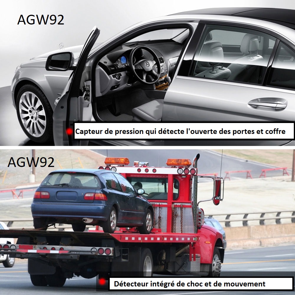 Alarme auto universelle AGW92 beeper 1 km de porte SANS FIL DIY avec sirne