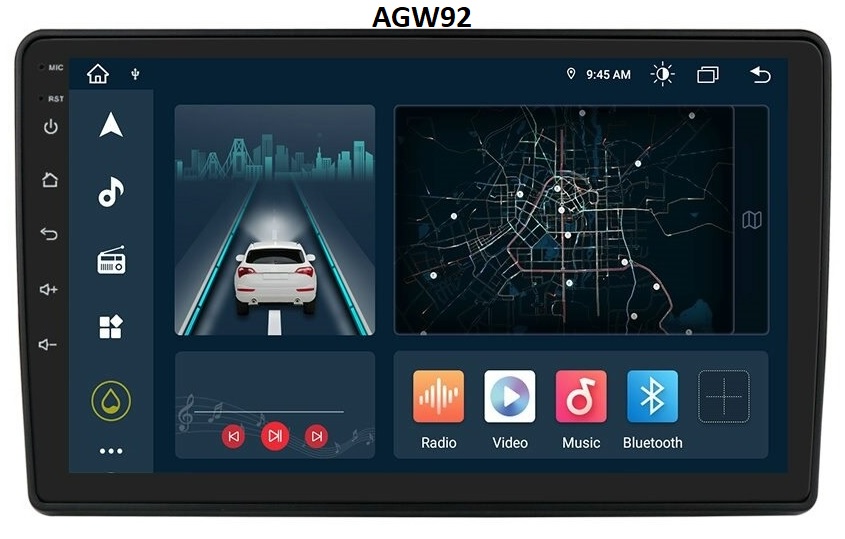 Autoradio AGW92 GPS WIFI Bluetooth USB SD 9 pouces pour FIAT Ducato (processeur 2GHZ)