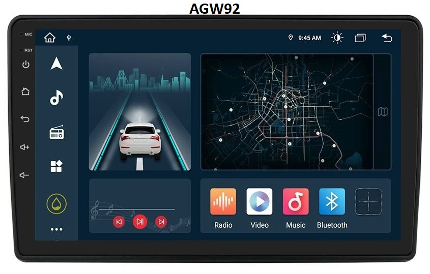 Autoradio AGW92 GPS WIFI Bluetooth USB SD 9 pouces pour FIAT Ducato (processeur 2GHZ)