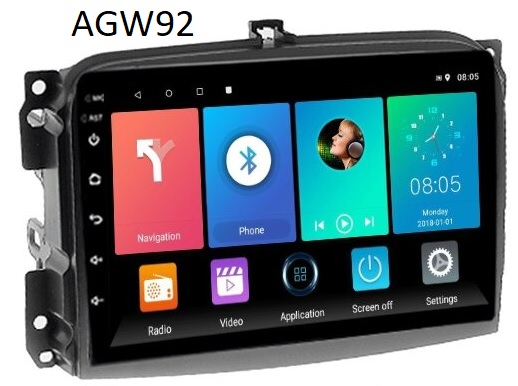 Autoradio AGW92 GPS WIFI Bluetooth USB SD 10 pouces pour FIAT 500 L (processeur 2GHZ)