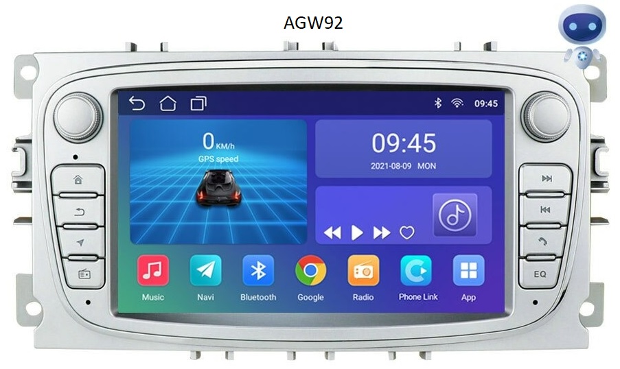 Autoradio AGW92 GPS WIFI Bluetooth USB SD pour FORD Mondeo S-Max Focus C-Max Galaxy (processeur 2GHZ)