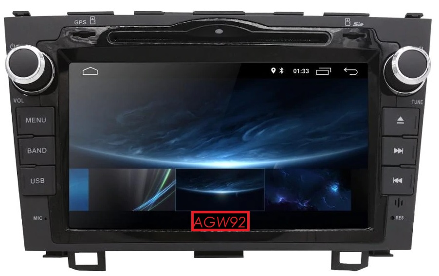 Autoradio AGW92 GPS WIFI DVD CD Bluetooth USB SD pour HONDA CRV (processeur 2GHZ)