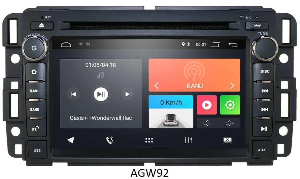 Autoradio AGW92 GPS WIFI DVD CD Bluetooth USB SD pour CHEVROLET Avalanche Silverado Suburban Tahoe GMC Yukon et HUMMER H2 (processeur 2GHZ)