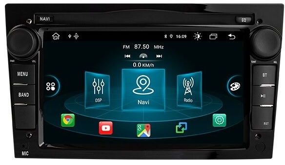 Autoradio AGW92 GPS WIFI DVD CD Bluetooth USB SD pour OPEL Astra Vectra Zafira Corsa Vivaro Meriva Signum (noir processeur 2GHZ)