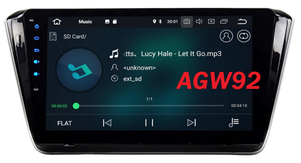Autoradio AGW92 GPS WIFI DVD CD Bluetooth USB SD 10 pouces pour SKODA Superb (processeur 2GHZ)