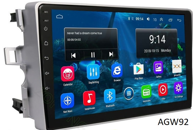 Autoradio AGW92 GPS WIFI Bluetooth USB SD 9 pouces pour TOYOTA Verso (processeur 2GHZ)