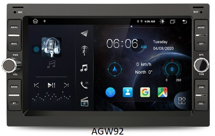 Autoradio AGW92 GPS WIFI Bluetooth USB SD pour VOLKSWAGEN Bora Jetta Polo Golf 4 Passat B5 Multivan T4 T5 (processeur 2GHZ)