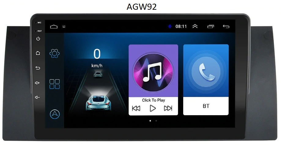 Autoradio AGW92 GPS WIFI Bluetooth USB SD 9 pouces pour BMW E39 srie 5 et X5 E53 (processeur 2GHZ)