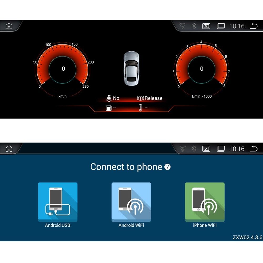 Autoradio AGW92 GPS WIFI Bluetooth USB SD 10 pouces pour BMW X5 F15 et BMW X6 F16 (processeur 2GHZ)