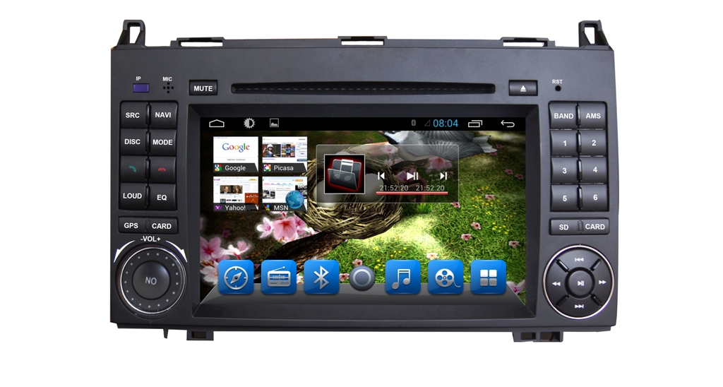 Autoradio AGW92 GPS WIFI DVD CD Bluetooth USB SD pour MERCEDES Classe A classe B Vito Viano Sprinter et B200 (processeur 2GHZ)