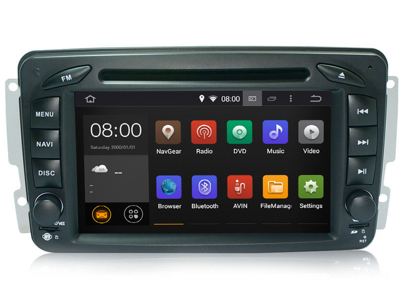 Autoradio AGW92 GPS WIFI DVD CD Bluetooth USB SD pour MERCEDES Vaneo Viano Vito Classe E C A G SLK CLK M ML (processeur 2GHZ)