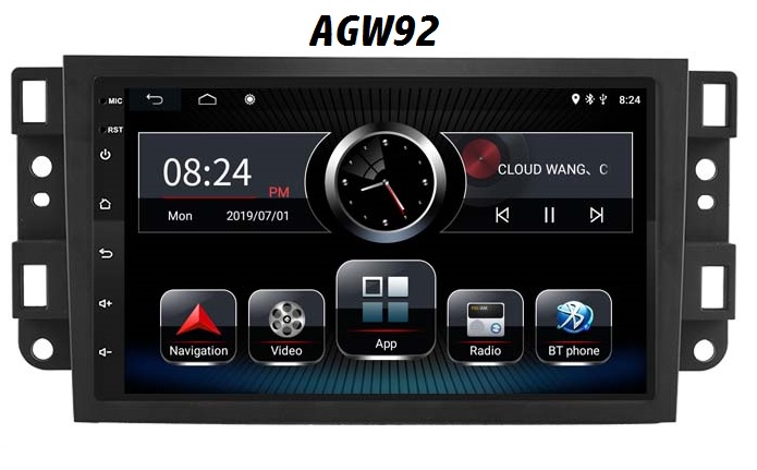 Autoradio AGW92 GPS WIFI Bluetooth USB SD 9 pouces pour CHEVROLET Aveo Captiva Spark (processeur 2GHZ)