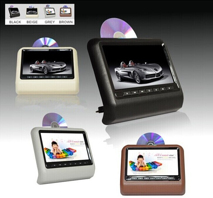 Lecteur AGW92 DVD Divx cran tactile 9 pouces 23 cm HD  LED pour appui tte avec tablette dtachable NOIR
