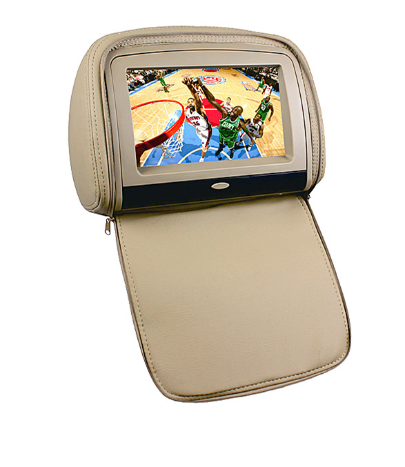 Lecteur AGW92 DVD Divx écran 9 pouces 23 cm avec appui tête BEIGE et connexion HDMI (avec ou sans zip)
