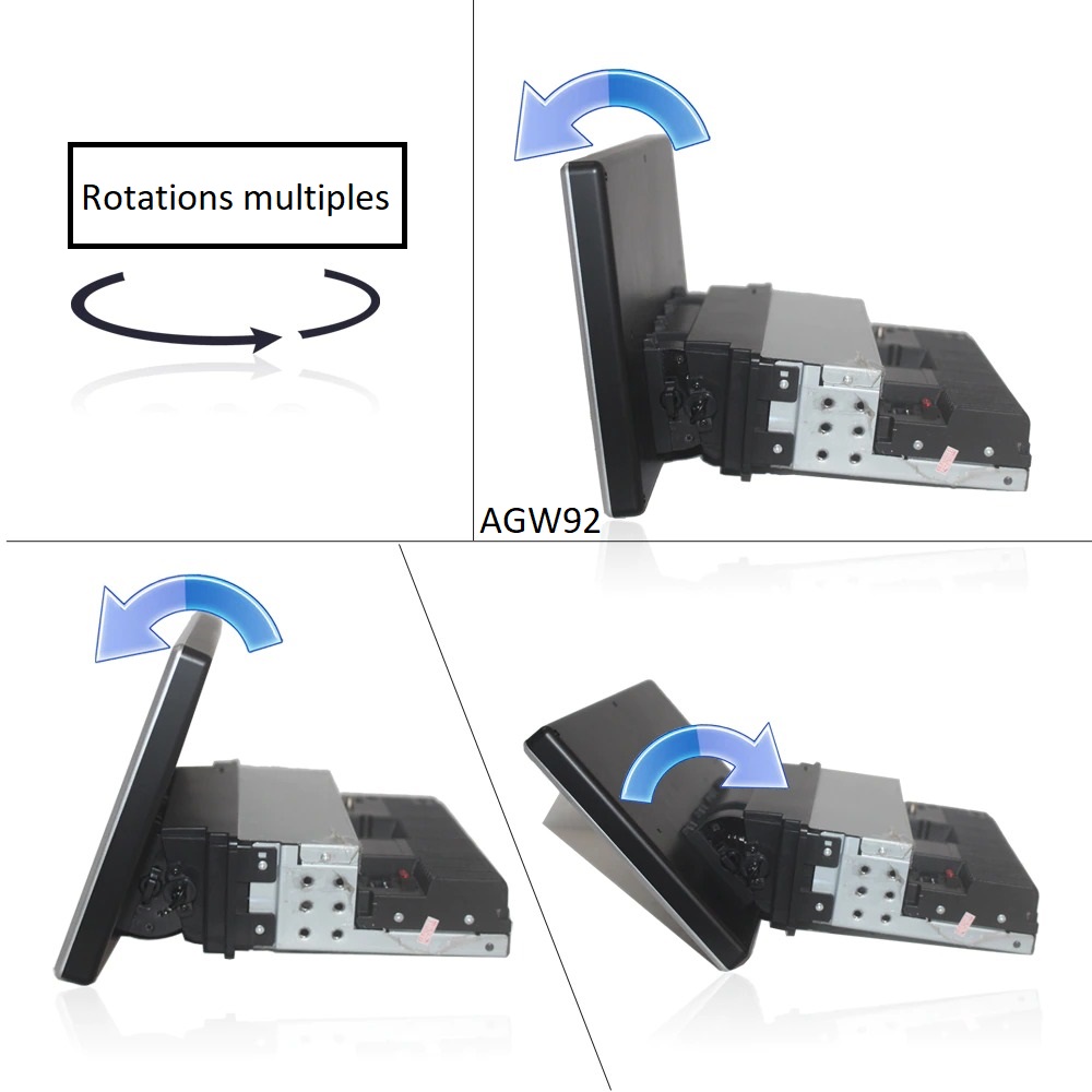 Autoradio AGW92 GPS WIFI Bluetooth USB SD 10 pouces 1DIN simple emplacement universel (processeur 2GHZ)