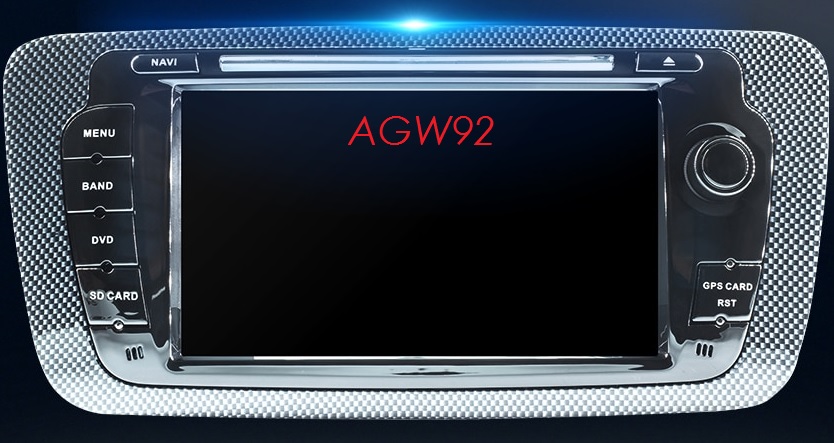 Autoradio AGW92 GPS WIFI DVD CD Bluetooth USB SD pour SEAT Ibiza 4 (processeur 2GHZ)