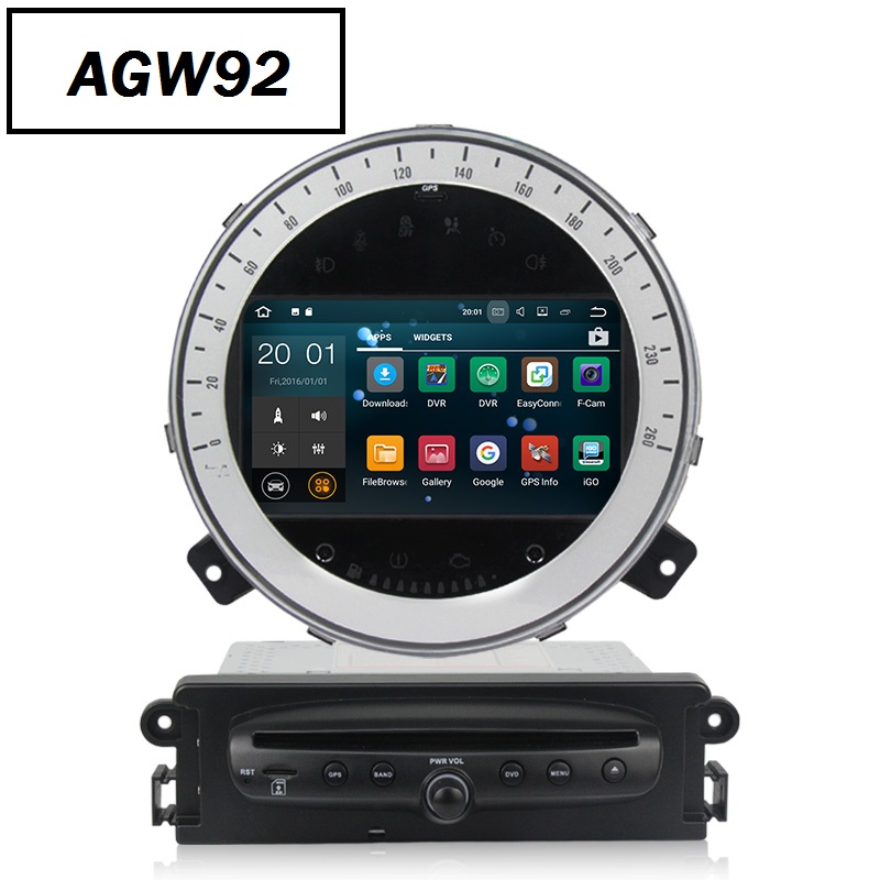Autoradio AGW92 GPS WIFI DVD CD Bluetooth USB SD pour MINI Cooper Countryman (processeur 2GHZ)