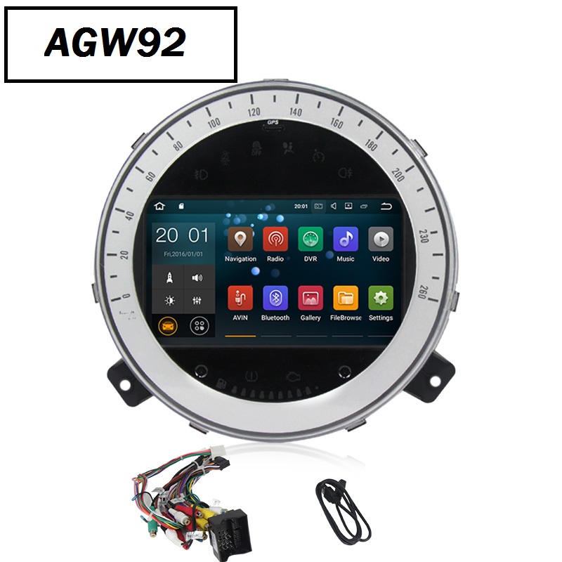 Autoradio AGW92 GPS WIFI DVD CD Bluetooth USB SD pour MINI Cooper Countryman (processeur 2GHZ)