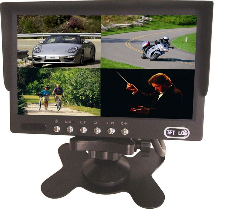 Ecran HD 7 pouces 18 cm 4 entrées video fonction PIP (haute définition)