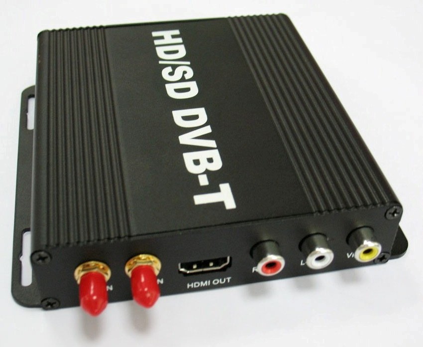 Double Tuner TNT AGW92 DVB-T 250km/h fonction PVR USB hdmi LED déportée avec 2 antennes et décodeur DIVX MKV MPEG4