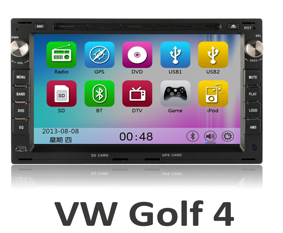Autoradio AGW92 GPS WIFI DVD CD Bluetooth USB SD pour VOLKSWAGEN Bora Jetta Polo Golf 4 Passat B5 Multivan T4 T5 (processeur 2GHZ)
