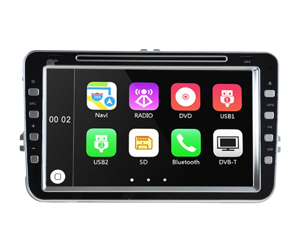 Autoradio AGW92 GPS DVD CD Bluetooth USB SD 8 pouces pour VOLKSWAGEN Scirocco Golf 5 6 Polo Passat B6 CC Jetta Tiguan Touran Sharan Eos Caddy (processeur 1GHZ)
