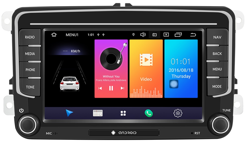 Autoradio AGW92 GPS WIFI Bluetooth USB SD pour VOLKSWAGEN Scirocco Golf 5 6 Polo Passat B6 CC Jetta Tiguan Touran Sharan Eos Caddy (processeur 2GHZ)