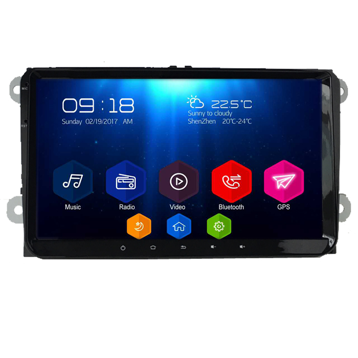 Autoradio AGW92 GPS WIFI Bluetooth USB SD 9 pouces pour SKODA Octavia Fabia Yeti Roomster (processeur 2GHZ)